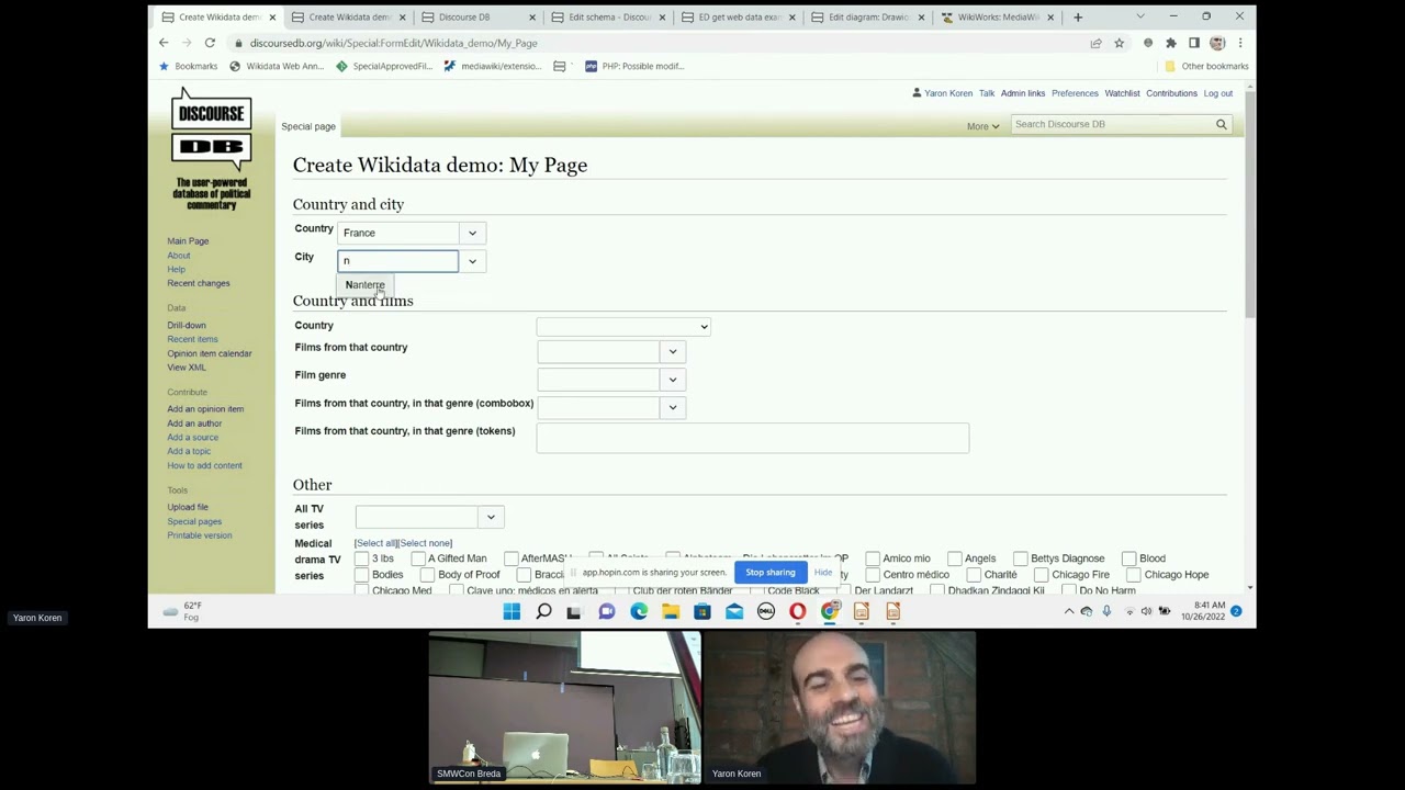 SMWCon 2022 - Day 1 - What's new in Page Forms and the rest - Yaron Koren