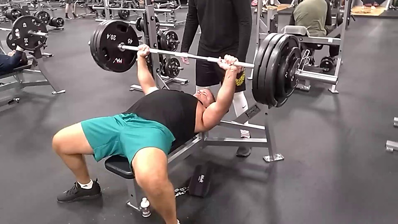 Failed 375 bench - YouTube