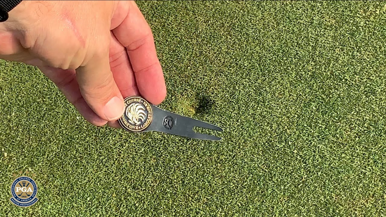 How To Properly Fix Your Ball Mark On The Green Youtube
