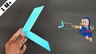 How To Make A Paper Boomerang - Origami | Ninja Boomerang - Easy Origami (shuriken)