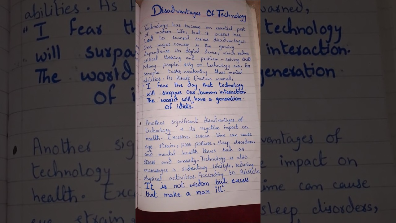 Essay on Disadvantage of technology📱# abuse of technology