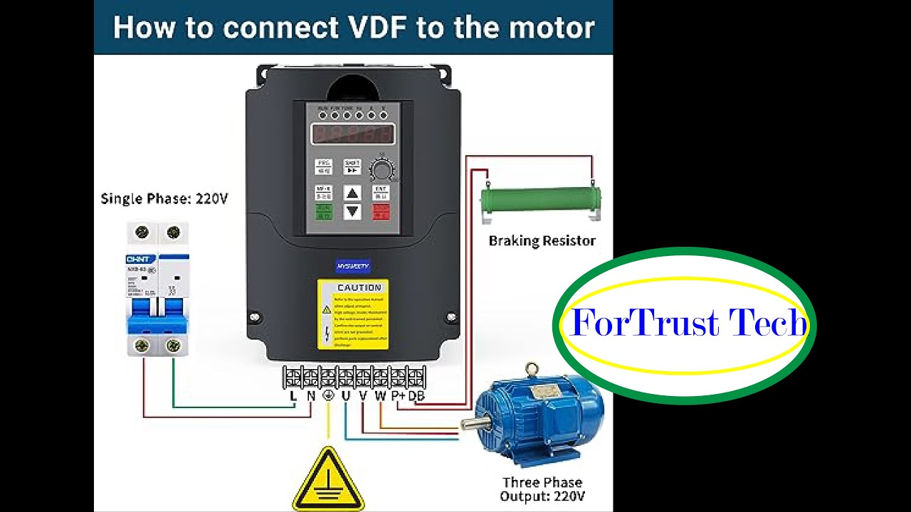 ForTrust Tech VFD Single Phase to 3 Phase Converter, MYSWEETY 4KW 5PH 220V/17A 03200Hz YouTube