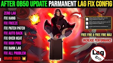 FREE FIRE LAG FIX AFTER OB50 UPDATE NEW CONFIG 🤯 | FF MAX OB50 LAG | HOW TO FIX LAG 1GB 2GB RAM