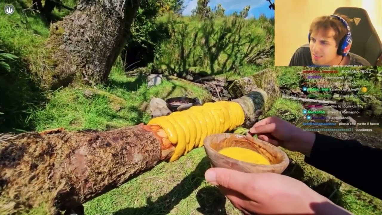 blur reaction panino asmr in mezzo alla foresta