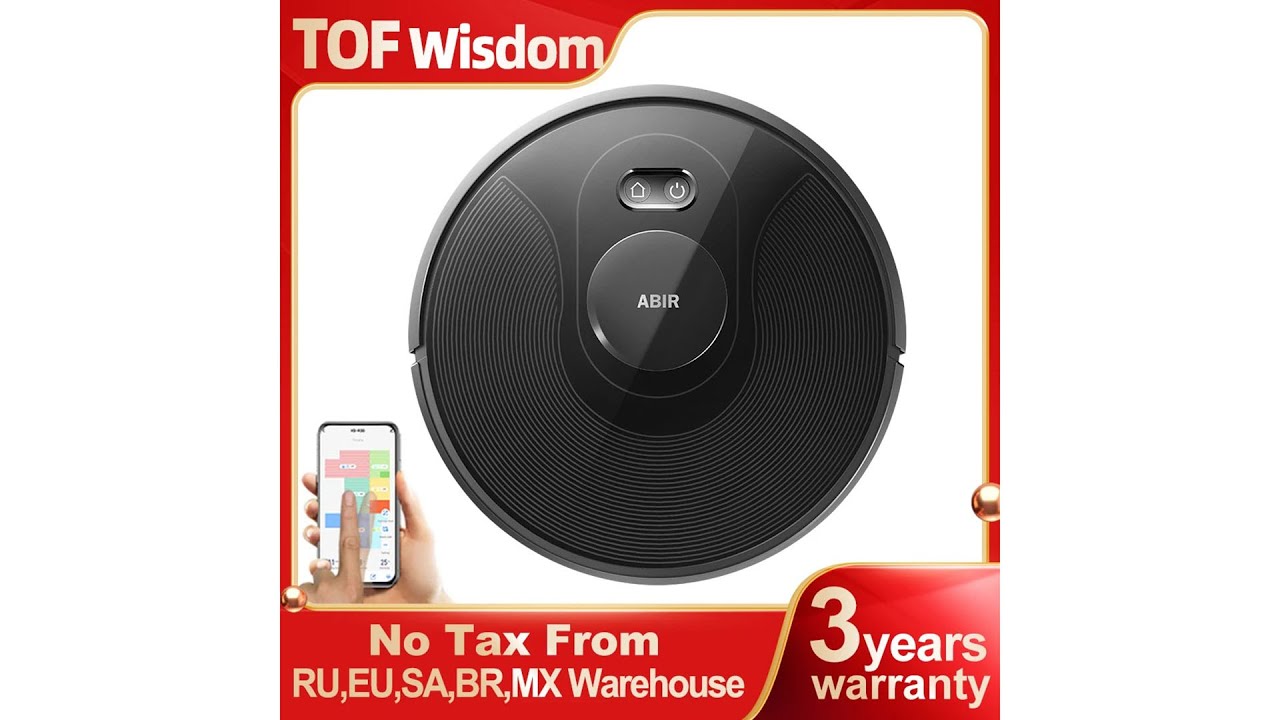 ABIR X8 Robot Vacuum Cleaner, 6500PA Suction, Laser Navigation, Multi-Map Management & Smart Mopping