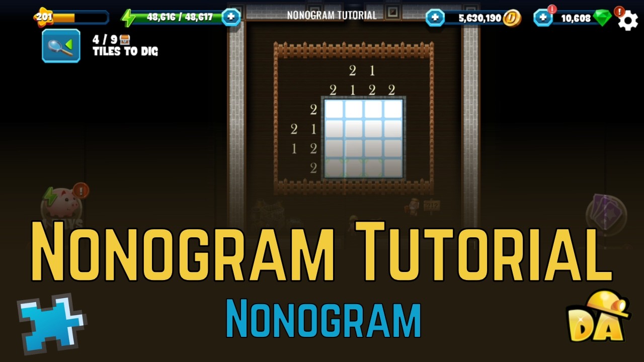 Nonogram Tutorial - Nonogram - Diggy's Adventure