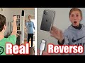 Reverse trick shots but its not reversed