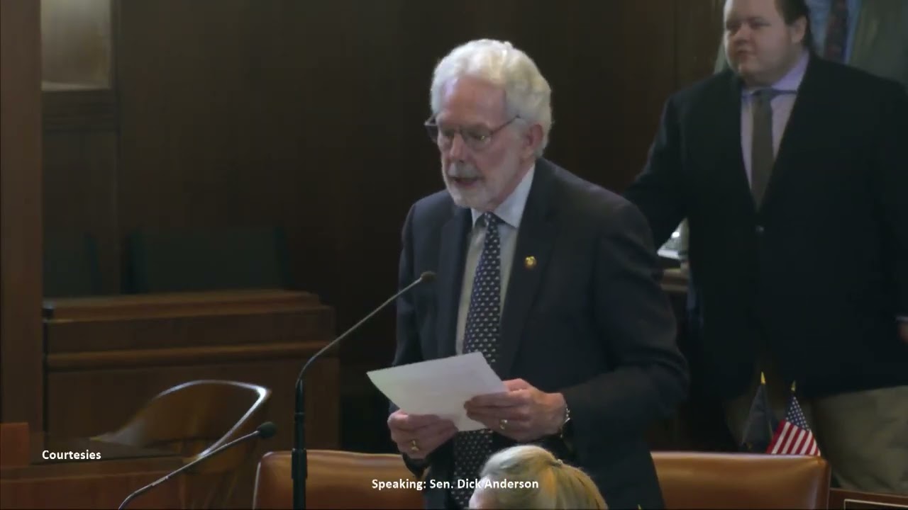 Courtesy for Brit Iverson from Senator Anderson