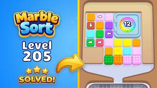 Marble Sort! - Color Puzzle Level 205 Walkthrough 🧩 | Solution & Gameplay (VooDoo) 🔴 screenshot 1