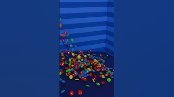 Candy Dragee Filling The Glass  🍭 Satisfying 3d Animation #satisfying #animation #blender3d