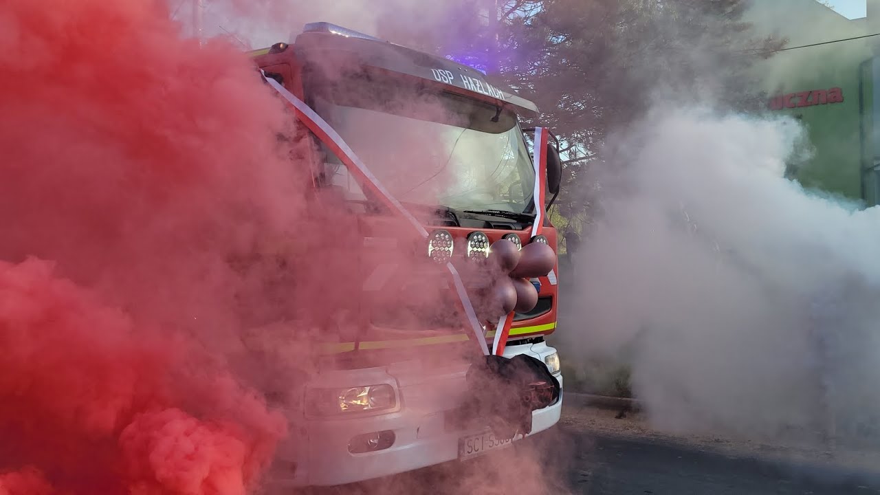 [Alarmowo] powitanie nowego wozu dla OSP Hażlach