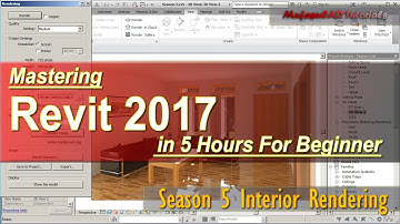 Revit 2017 Interior Rendering Tutorial | Material, Lighting & Family | Course Season 5