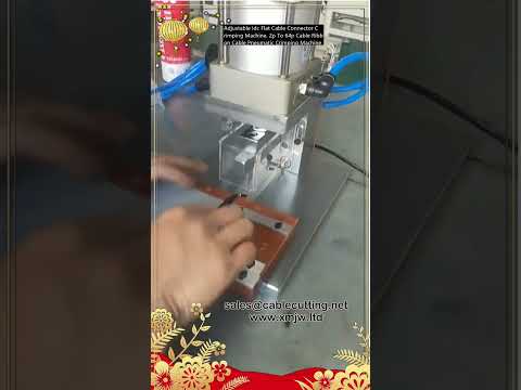 Adjustable IDC Flat Cable Connector Crimping Machine, 2P to 64P Ribbon Cable Pneumatic Crimp Tool