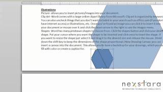 Microsoft Word 2010 - User Guide - Lesson Five - Illustrations