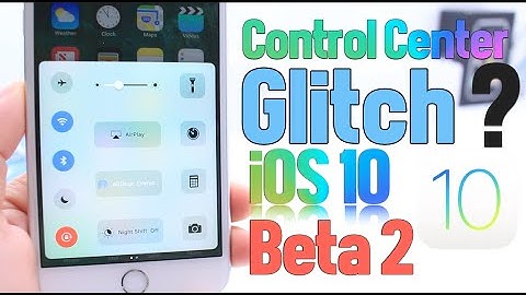 iOS 10 Beta 2 Control Center Hidden Feature or glitch ?