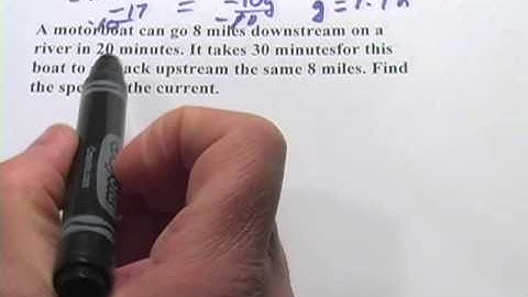 Distance and Motion Problems - Systems of Equations