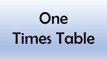 1 Times Table