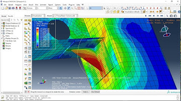 Simulation cyclic loading over steel beam column with steel angle and gusset in Abaqus