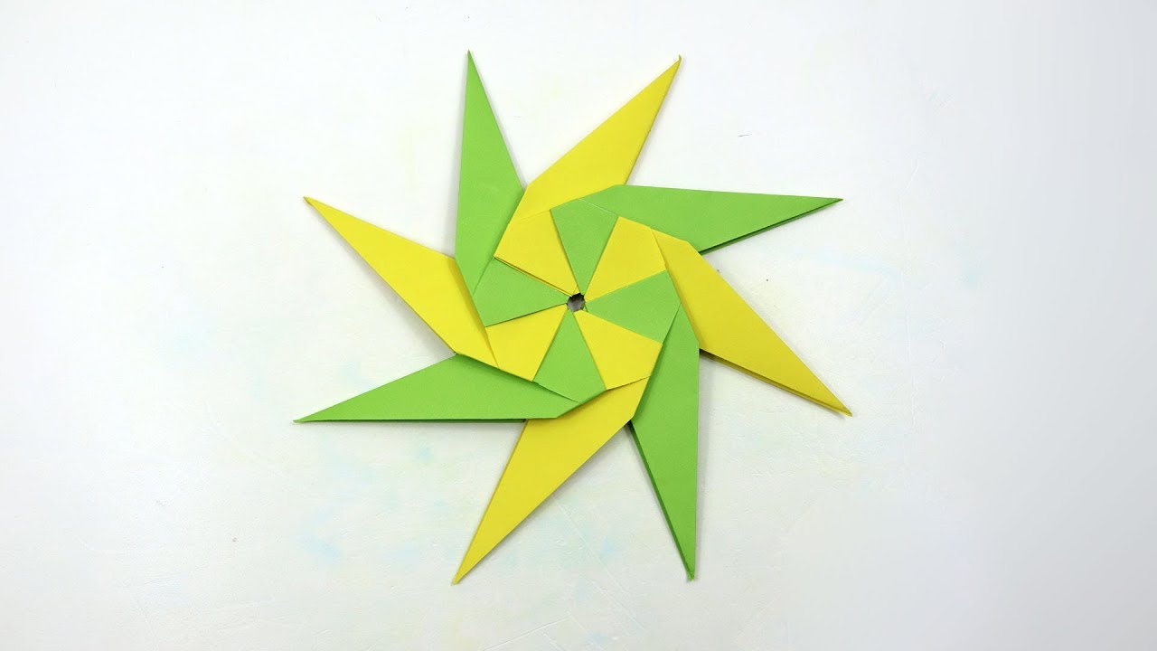How To Make 8 Pointed Paper Star - STAR ORIGAMI - YouTube