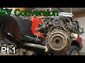 Jeep YJ EV Conversion Pt 1   Taking Motor Out Of 1995 Jeep Yj