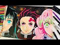 KIMETSU NO YAIBA - Desenhando Tanjiro, Tokito, Mitsuri