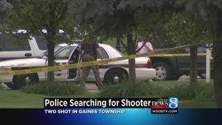 2 shot in apartment; shooter at large