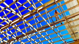 Installing a Metal Roof on a Shop//NO NET