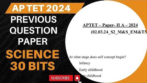 AP TET 2024 SA Science Previous papers |#AP TET MODEL PAPER 2024 WITH SOLUTIONS