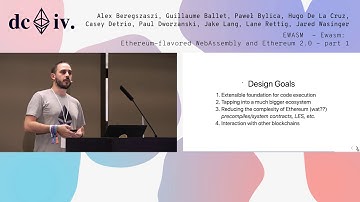 Ewasm: Ethereum-flavored WebAssembly and Ethereum 2.0 - Part 1 (Devcon4)