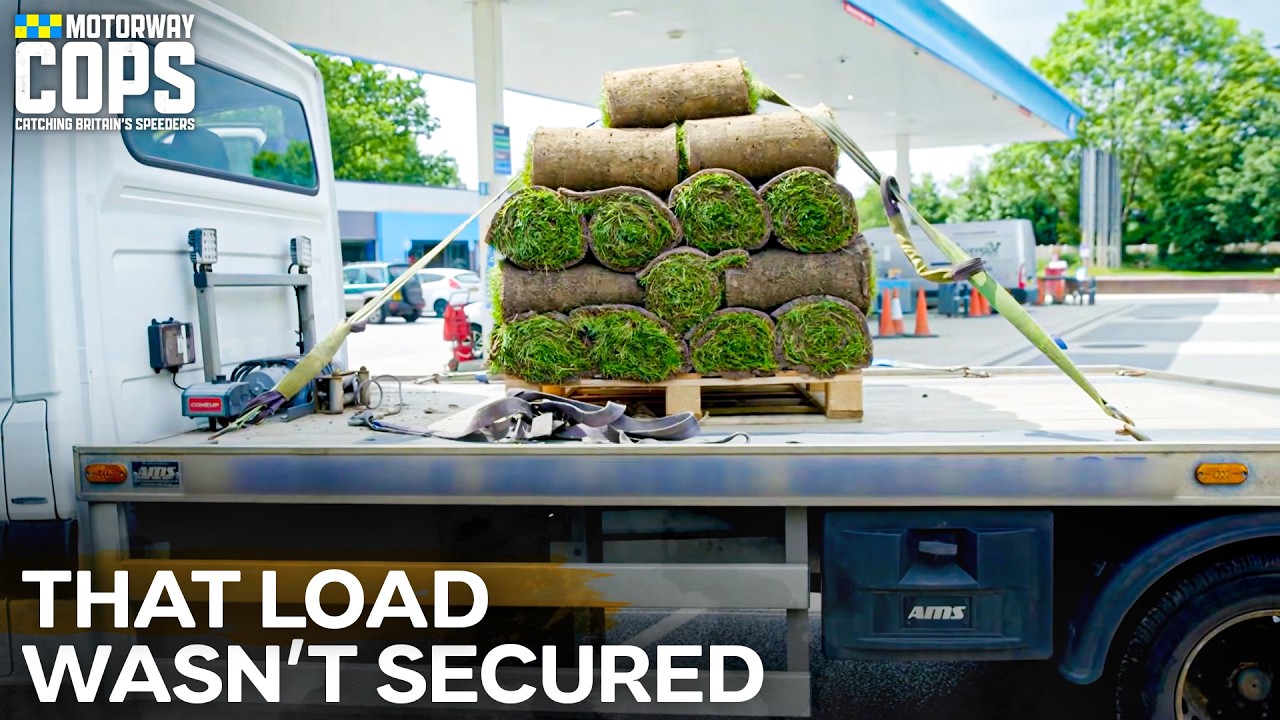 Police Stop Truck Carrying Dangerous Loose Load | Motorway Cops - YouTube