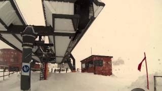 Campo Imperatore: seggiovia fontari con neve