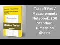 Quantity Survey Takeoff Pad - 200 Takeoff Sheets and 400 Pages for Construction Estimating