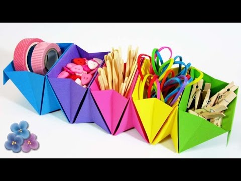 Accordion box: fácil organizador de escritorio - origami acordeón