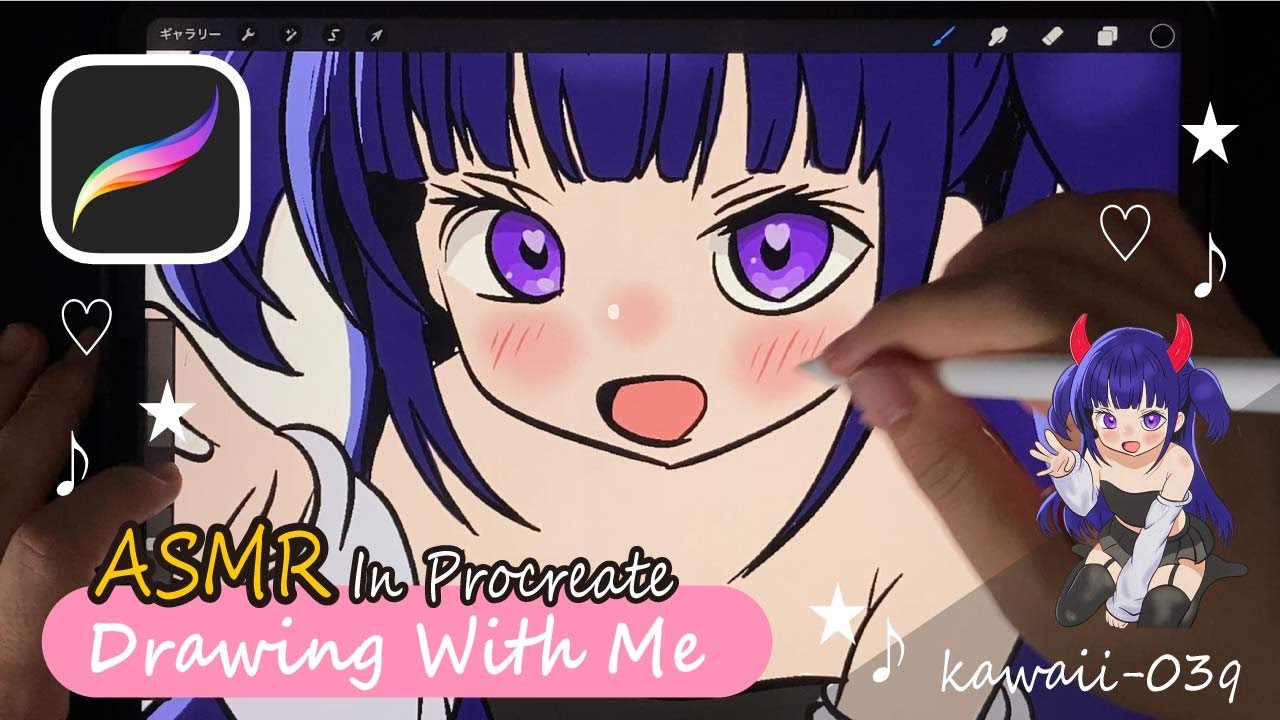 ASMR Draw with me🖊| Anime character | Full Art Process | lineart ...