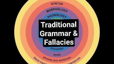 Traditional Grammar and Fallacies| MGU Sem 2 MA English|Language and Linguistics