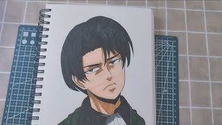 تعلم كيف ترسم ليفاي خطوة بخطوة من انمي هجوم العمالقة | رسم انمي هجوم العمالقة الموسم الرابع والاخير