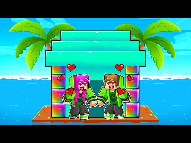 BATALHA da CASA na ÁGUA dos NAMORADOS no Minecraft! 👫