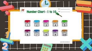 Mathfun worksheets - Number charts for kindergarten kids😍🎈