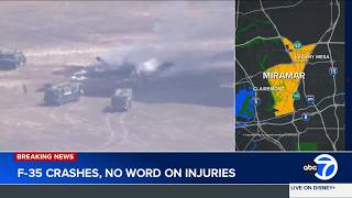 F-35 military jet crashes in Miramar near San Diego