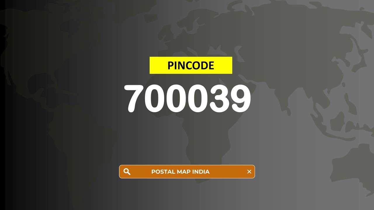 Pincode 700039 - Tiljala Bazar, Bediadanga, Topsia & More