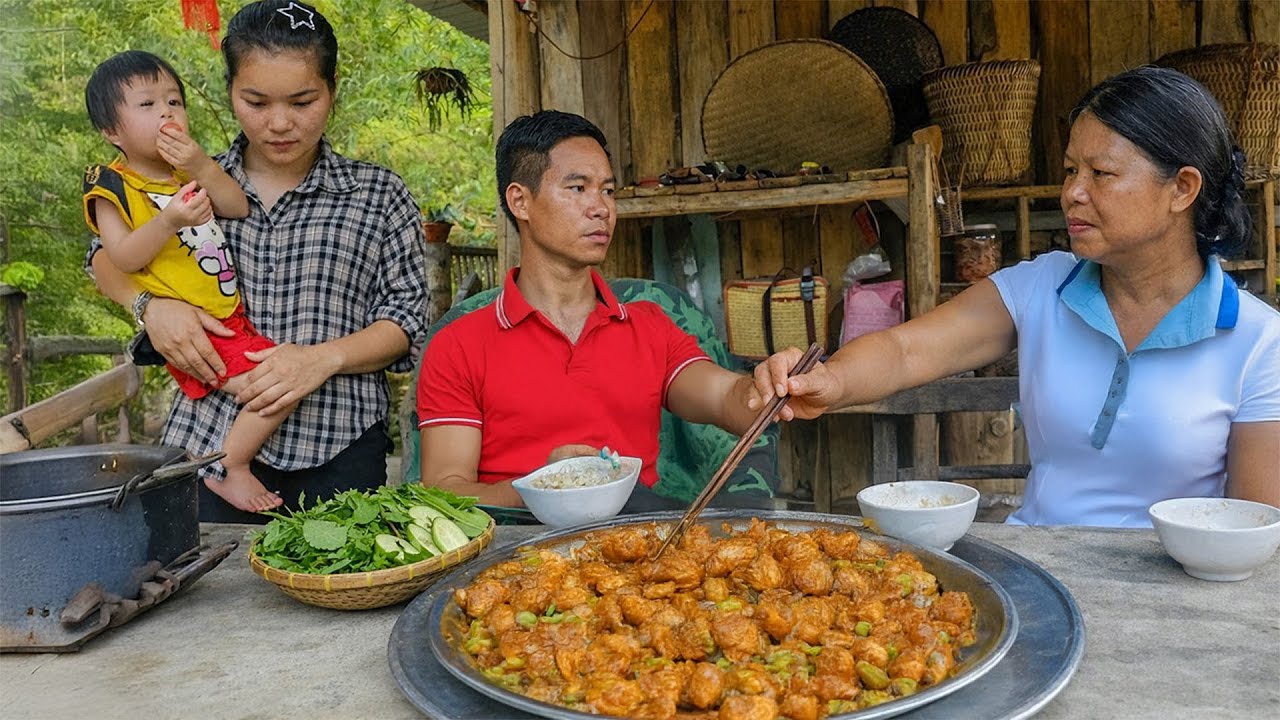 How to make a Family Meal - Cooking Rice for My Mother-in-Law