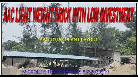 AAC Light weight brick machinery with low investment