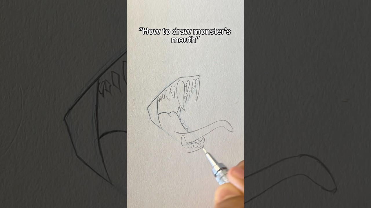 How to draw monster’s mouth 👹