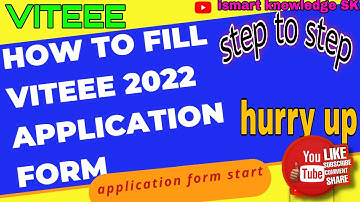 || How to fill Viteee application form- step by step-Full Video || @viteee #vitvellore #viteee