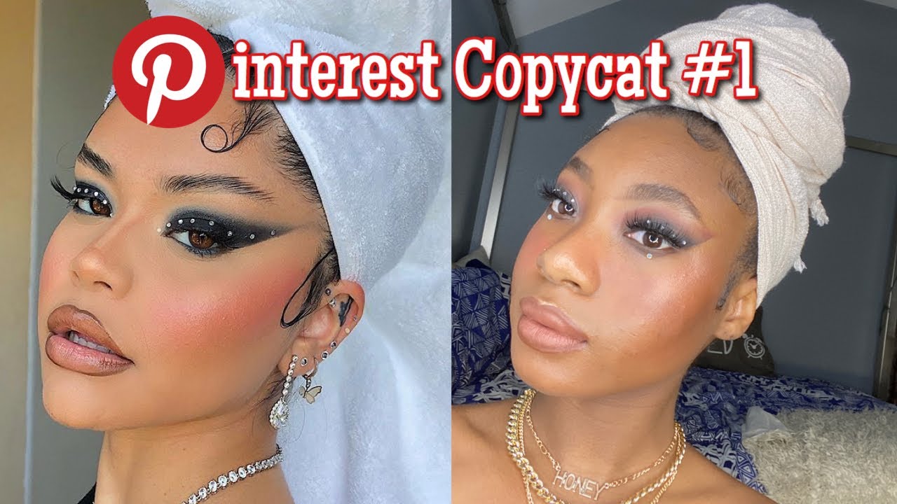 Black Rhinestone Smokey Eye // Pinterest Copycat Series #1