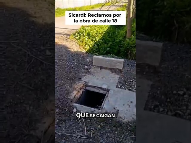 Sumideros abiertos y reclamos por obras en calle 18 #shorts