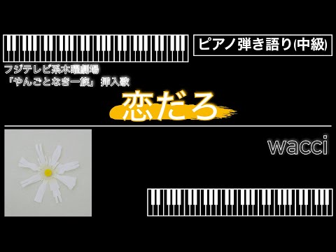 【ピアノ弾き語り中級】恋だろ/wacci