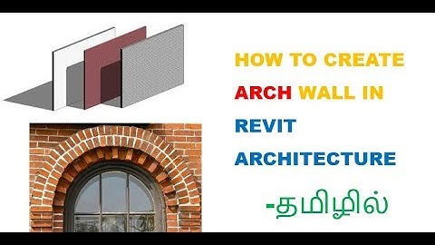 revit architecture- how to create arch wall in tamil