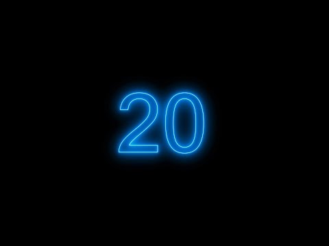20 second COUNTDOWN timer - Blue NEON