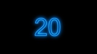 20 second COUNTDOWN timer - Blue NEON